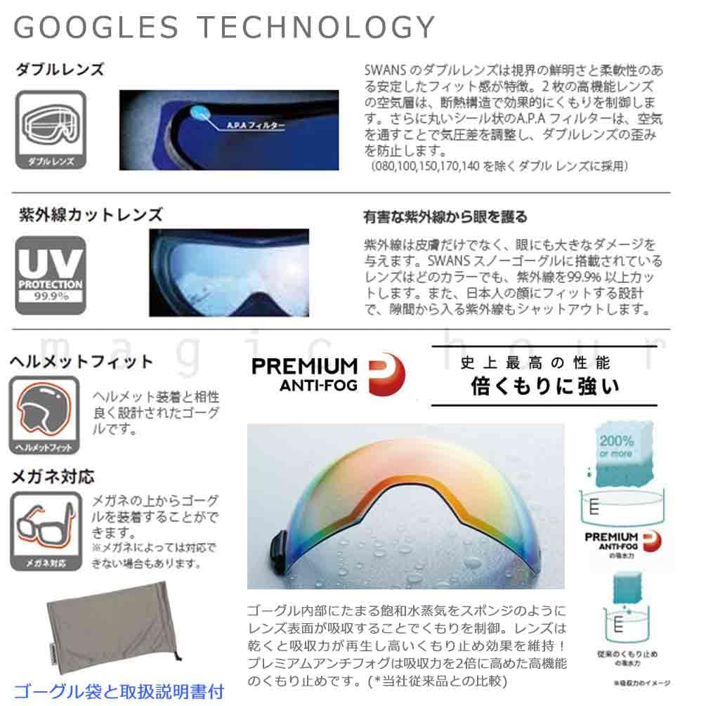 Amazon | スキーゴーグル メンズ レディース スノー ゴーグル 眼鏡対応